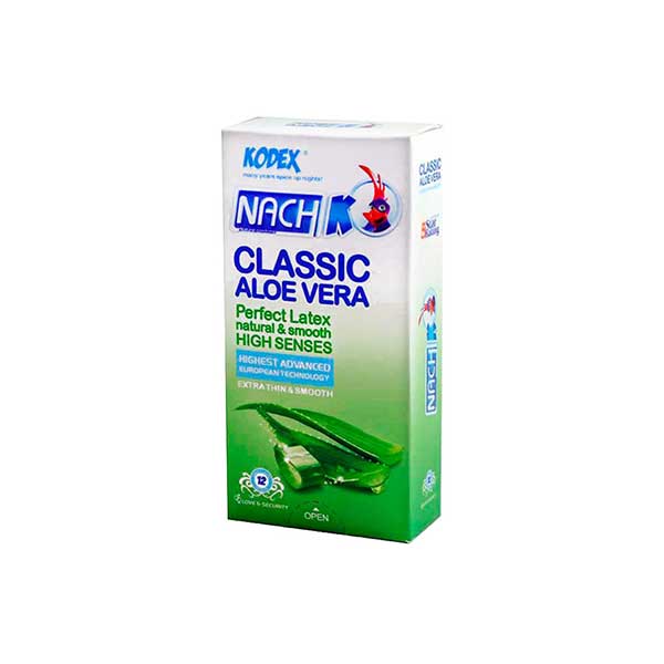 کاندوم نازک مدل آلوئه ورا Classic Aloevera کدکس ۱۲ عددی