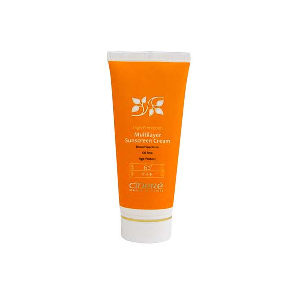 کرم ضد آفتاب فاقد چربی SPF60 سینره ۶۵ میلی لیتر