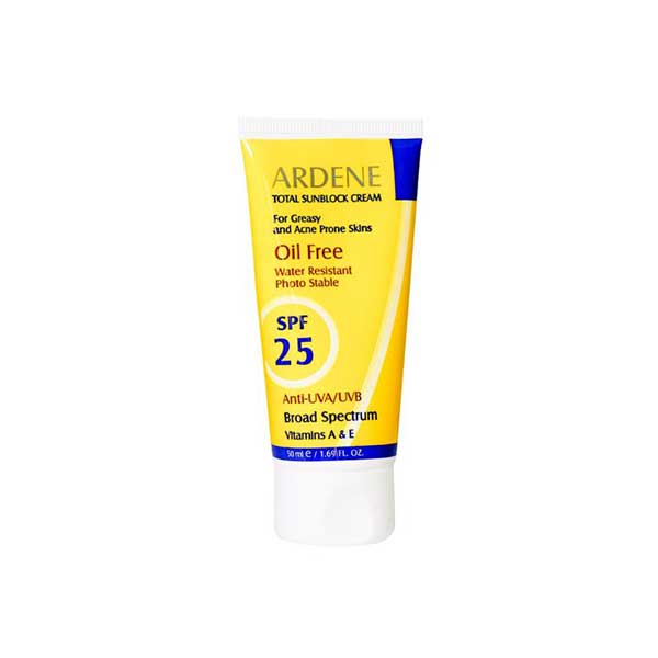 کرم ضد آفتاب SPF25 پوست چرب آردن ۵۰ گرم