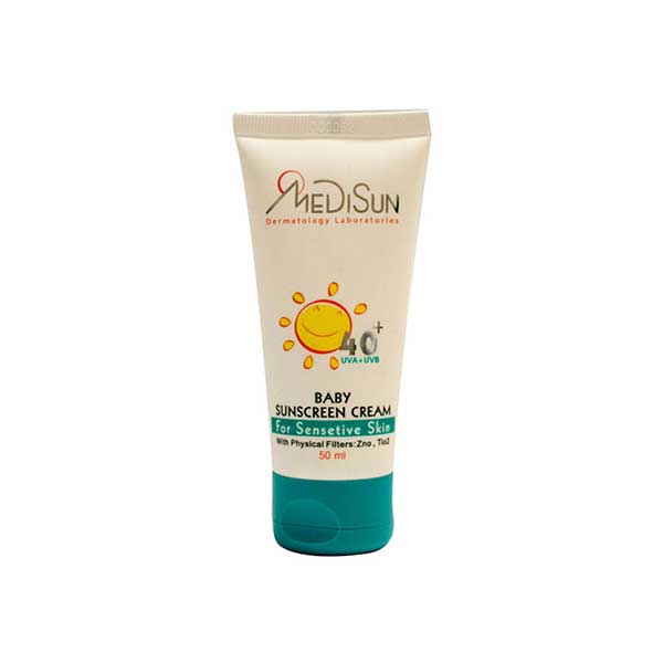 کرم ضد آفتاب کودک مدیسان +SPF40 مناسب پوست حساس ۵۰ میلی لیتر