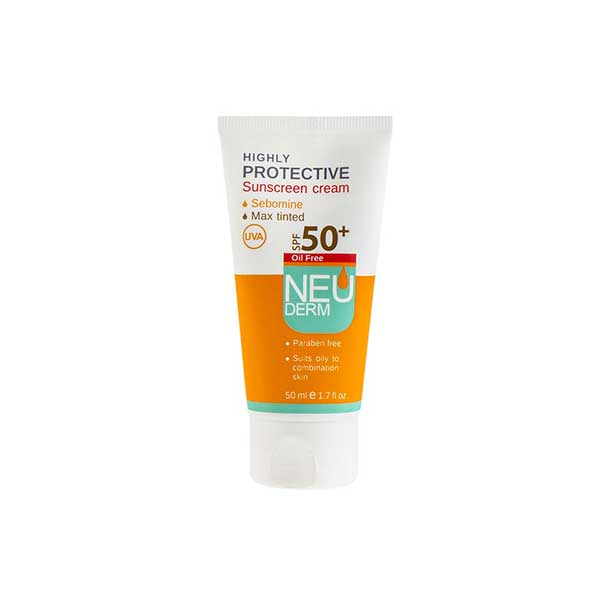 کرم ضد آفتاب فاقد چربی هایلی پروتکتیو نئودرم ⁺SPF50 مناسب پوست های مختلط و چرب ۵۰ میلی لیتر