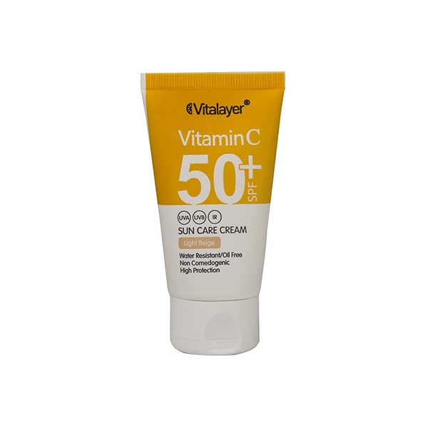 کرم ضد آفتاب SPF50+ حاوی ویتامین C ویتالیر ۴۰ میلی لیتر