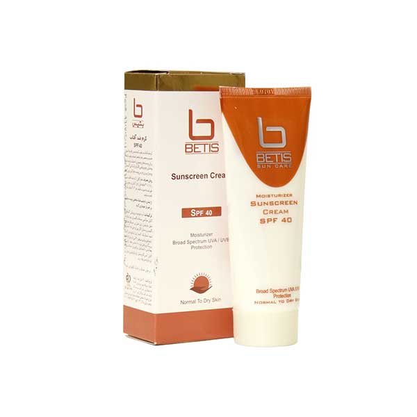 کرم ضد آفتاب و مرطوب کننده بتیس SPF40 حجم ۷۵ میلی لیتر